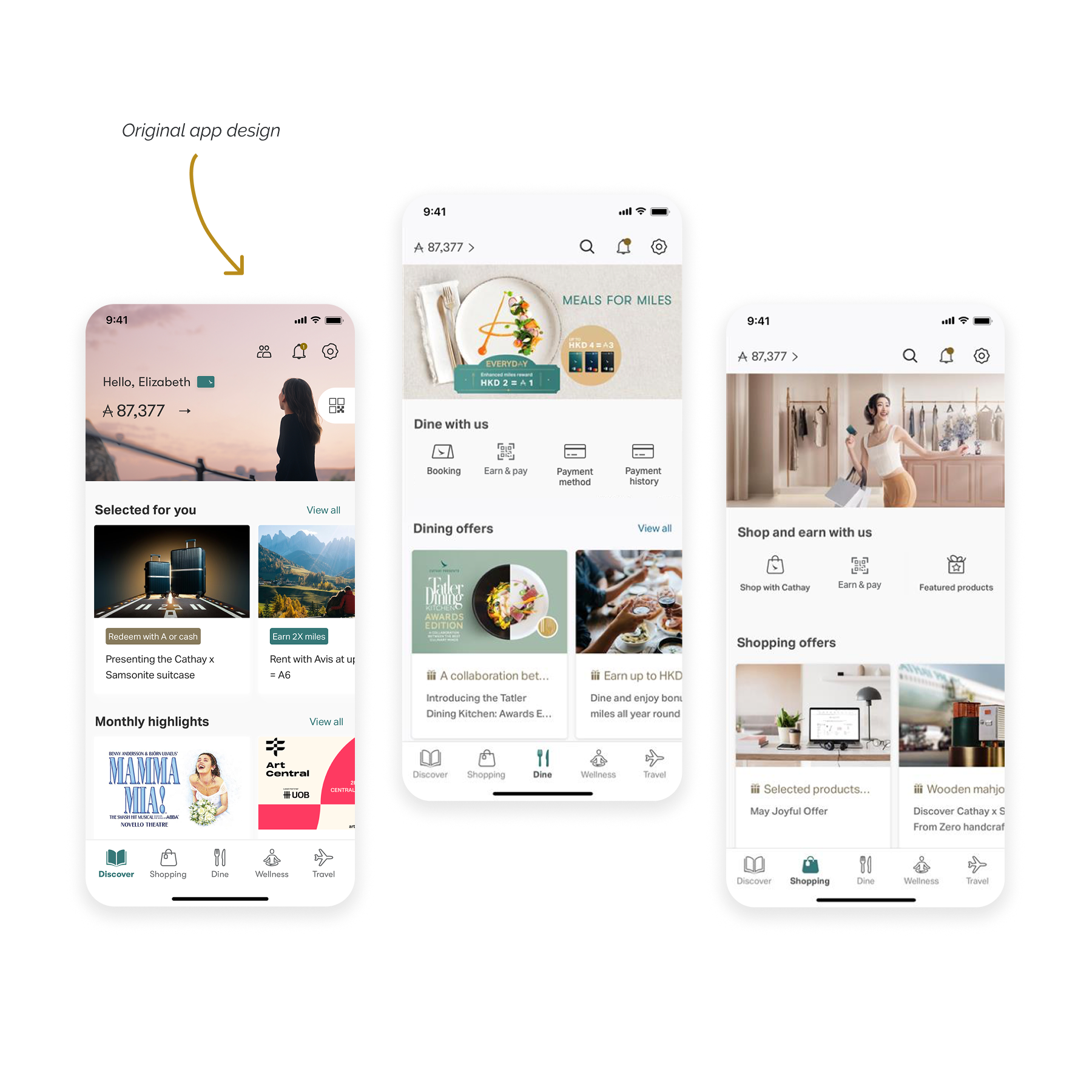Original app design